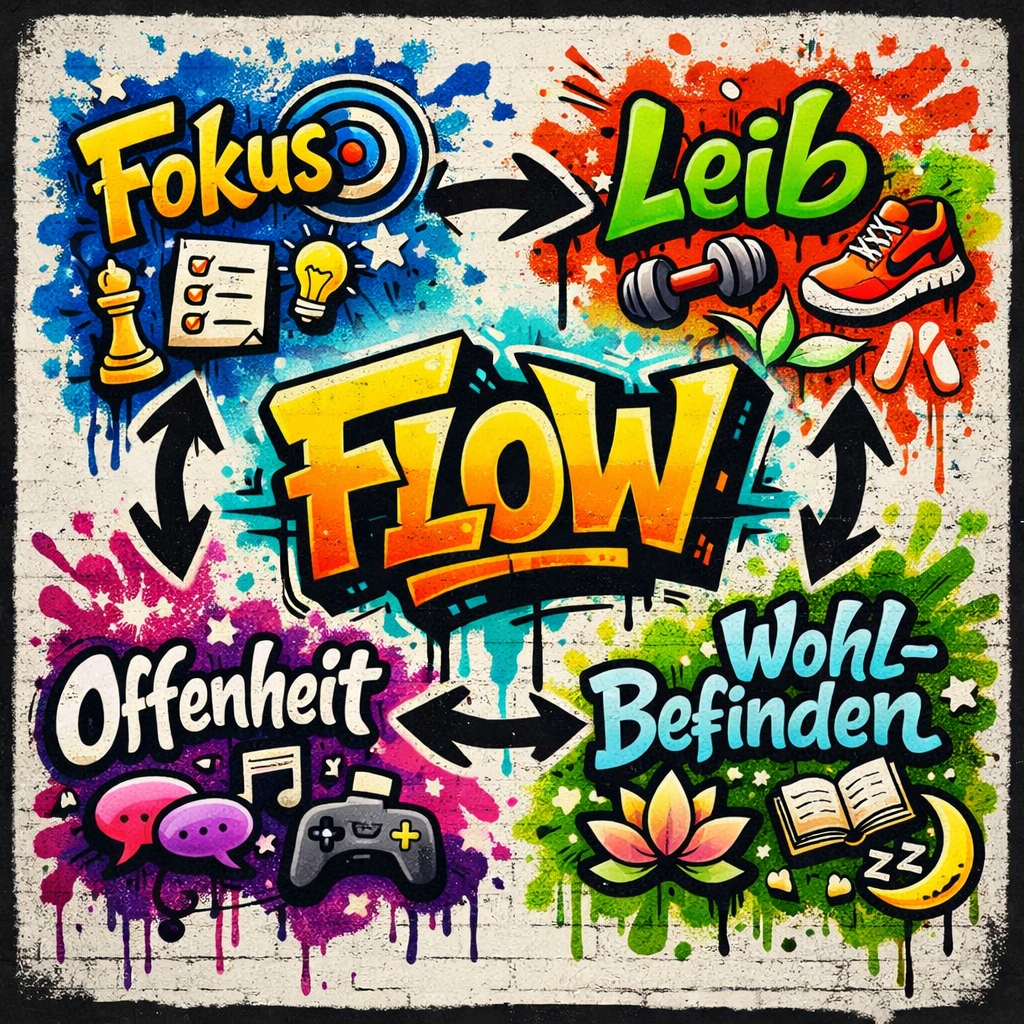 FLOW-Wirkmodell: Zustandswechsel und Stabilität